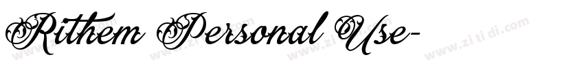 Rithem Personal Use字体转换